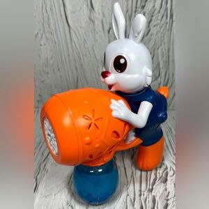 Rabbit Easter Bubble Gun Machine Open box TESTED WORKS